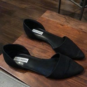 Chic Black Suede Steve Madden Flats 🥿